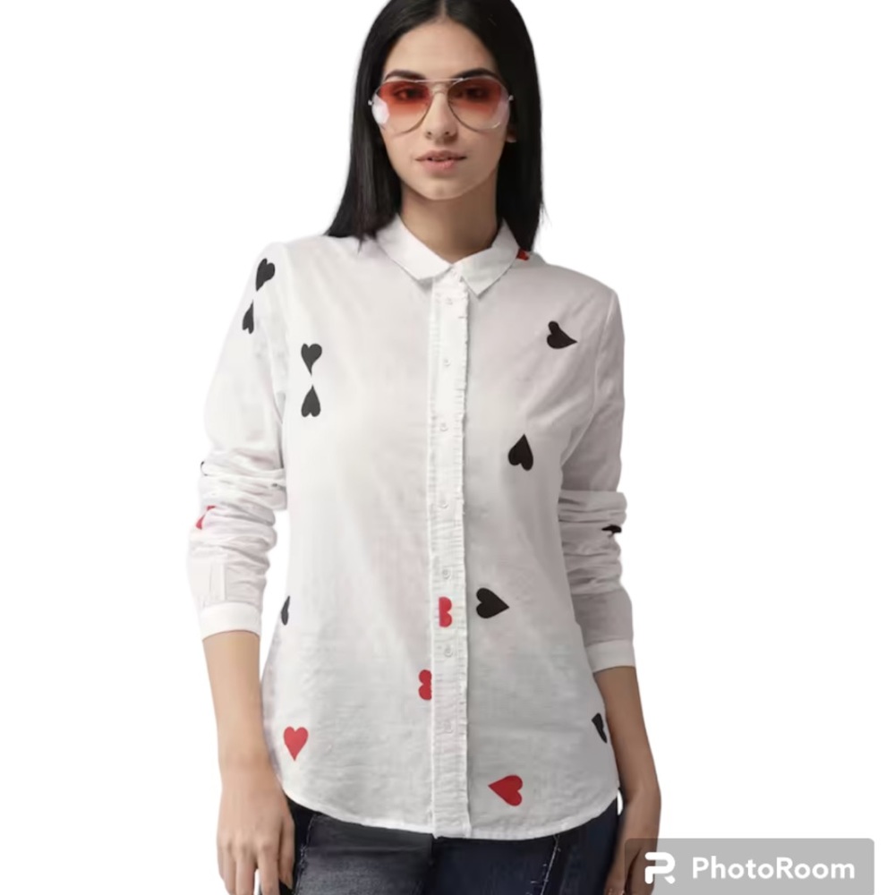 NEW Scotch & Soda Printed Dobby Button Down Shirt Size Medium